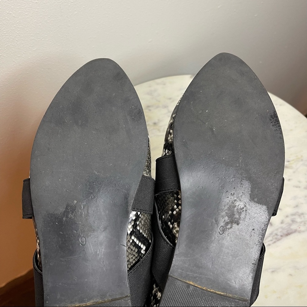 Asos Shoes Size 9 snakeskin flats pointy toes - Picture 4 of 6
